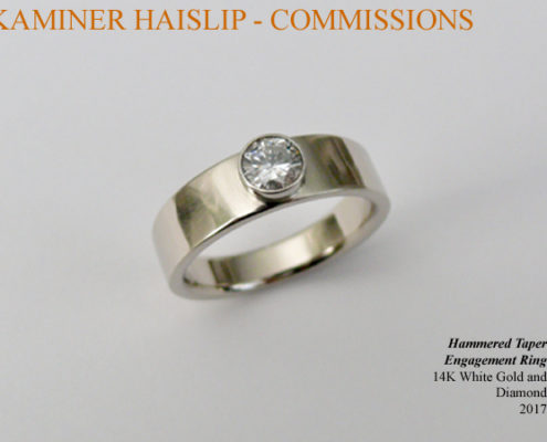 14k white gold diamond engagement ring custom commissions