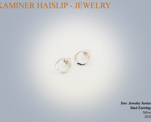 hammered silver stud earrings