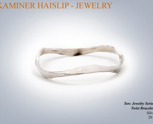 hammered silver bracelet
