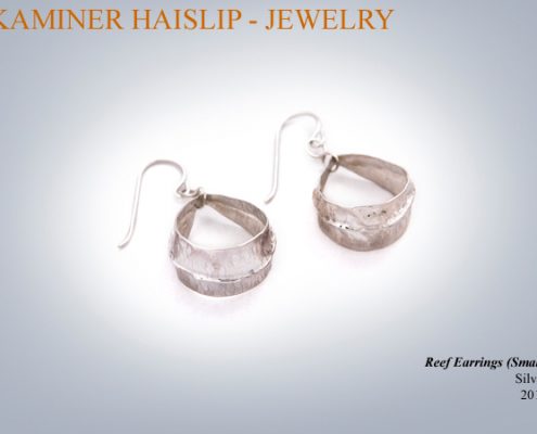 silver coral reef earrings