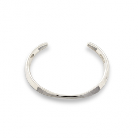 hammered silver cuff bracelet