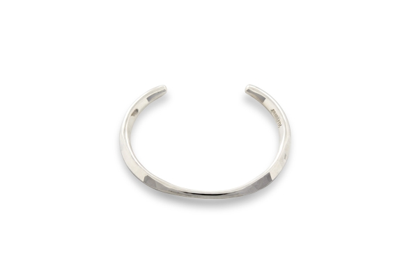 hammered silver cuff bracelet