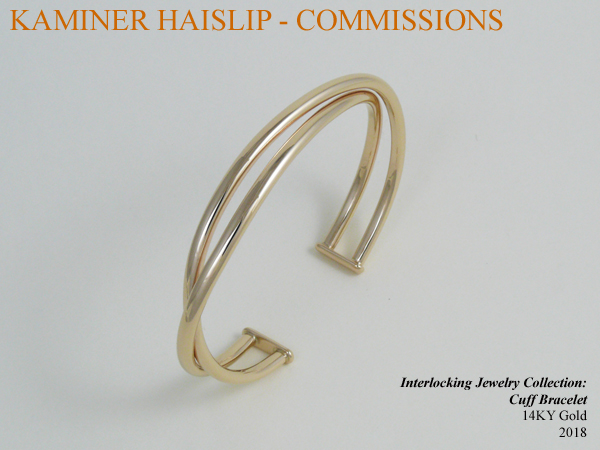 interlocking gold cuff bracelet gold jewelry commissions