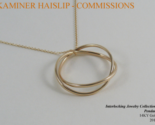 interlocking gold pendant gold jewelry custom commissions