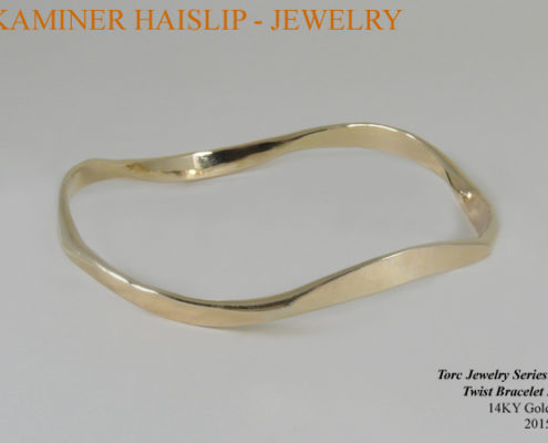 hammered gold bracelet