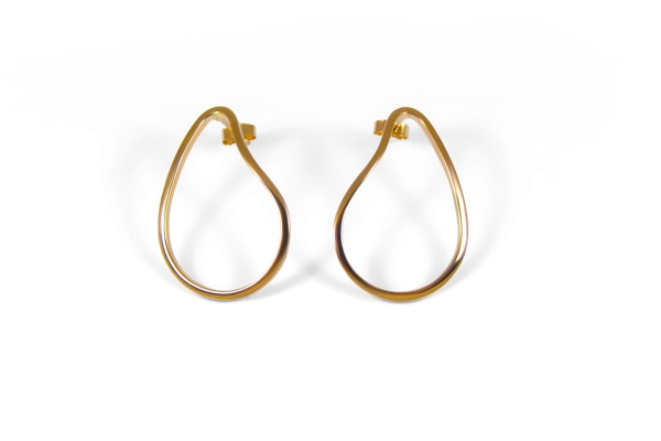 14k yellow gold oyster earrings
