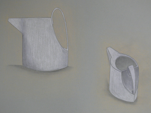 silver pitcher drawing artist rendering product design 