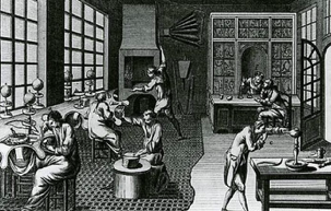 Denis Diderot 1765 colonial silversmithing workshop