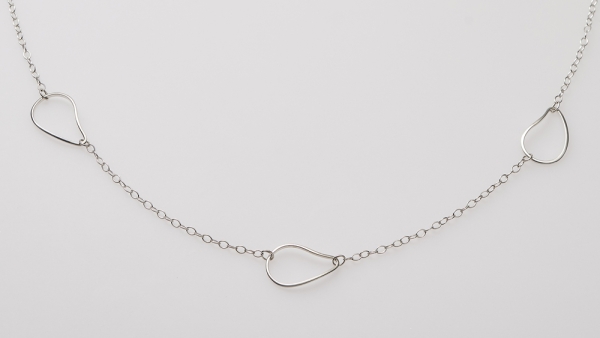 silver oyster necklace