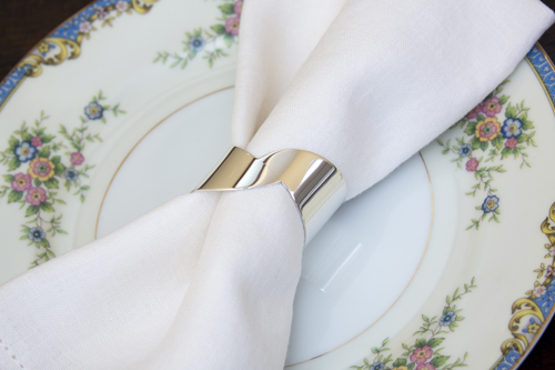 silver napkin ring easter table tabletop design formal dining style