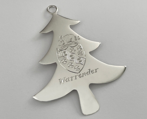 hand engraved silver christmas ornament christmas tree decoration