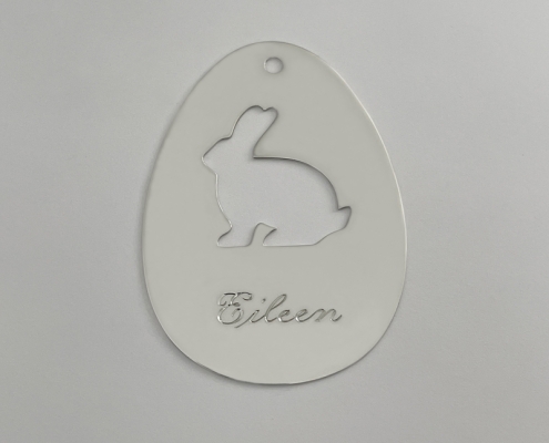 bunny easter basket tag silver easter ornament